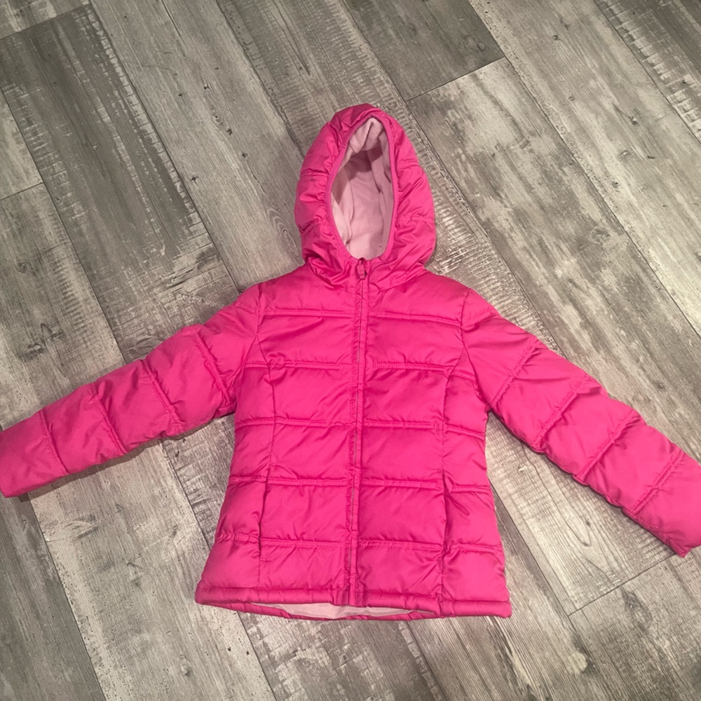 Wonder Nation Bright Pink Puffer Jacket